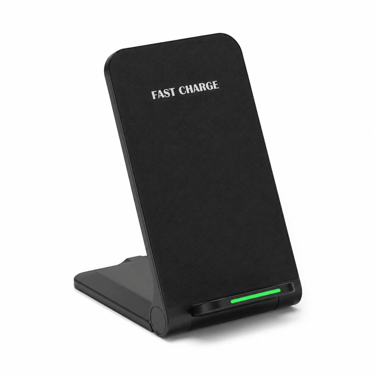 15W Qi Wireless Charger Stand – Foldable Vertical Fast Charging Dock with LED Indicator