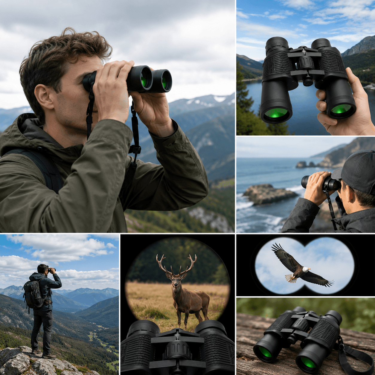 20x50 HD Outdoor Binoculars – Waterproof & Wide View