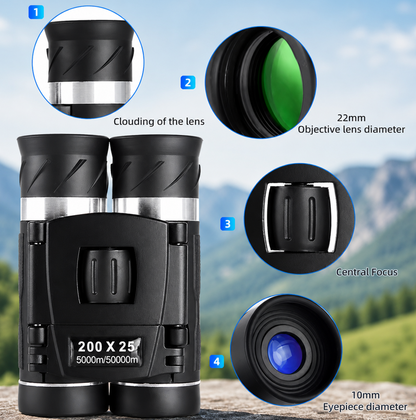 Compact Folding Binoculars – Lightweight, Portable Outdoor Viewing