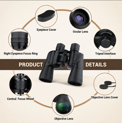 20x50 HD Outdoor Binoculars – Waterproof & Wide View