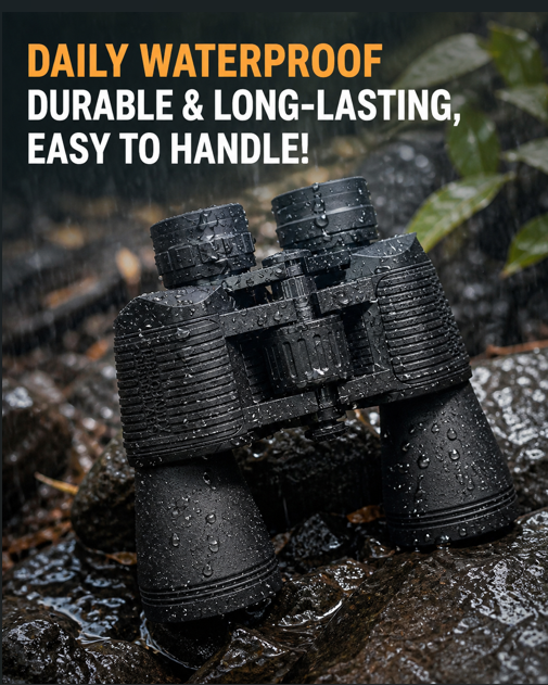 20x50 HD Binoculars with FMC Lenses – Waterproof, Anti-Slip Grip & Durable