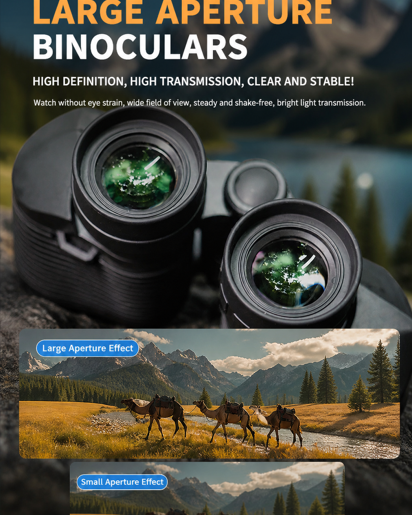 20x50 HD Binoculars with FMC Lenses – Waterproof, Anti-Slip Grip & Durable