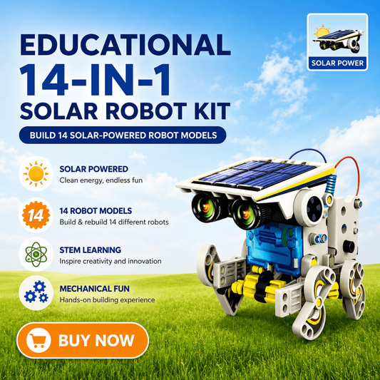 14-in-1 STEM Solar Robot Building Kit for Kids 8+
