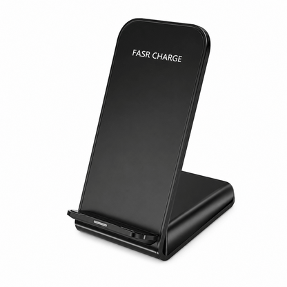 15W Fast Wireless Charger Stand – Dual Orientation & Smart LED