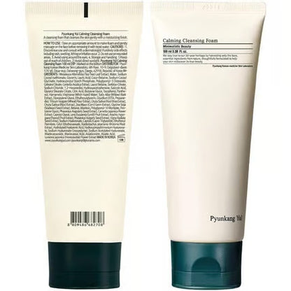 Pyunkang Yul Calming Acne Cleansing Foam - Refreshing Facial Wash with AHA.