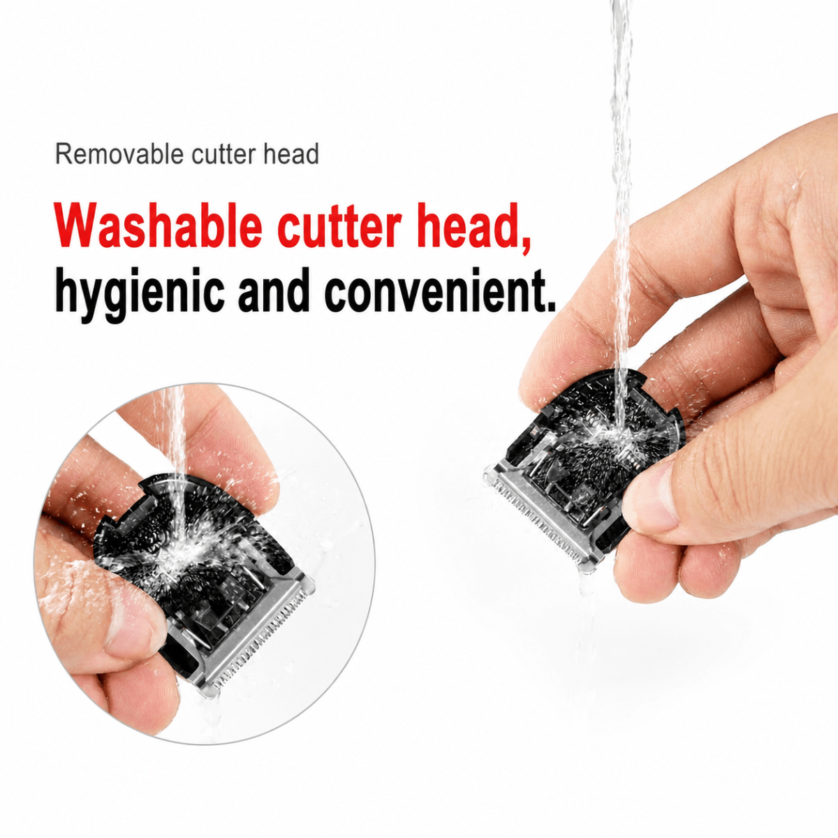 Men’s Multifunctional Hair Clipper – Washable Cutter Head, Ergonomic Design