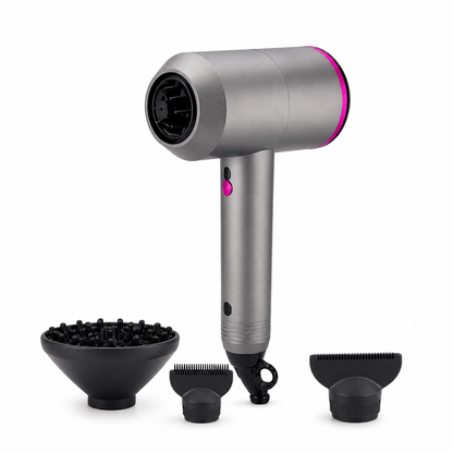 Fast Dry Hair Dryer with Diffuser & Styling Attachments