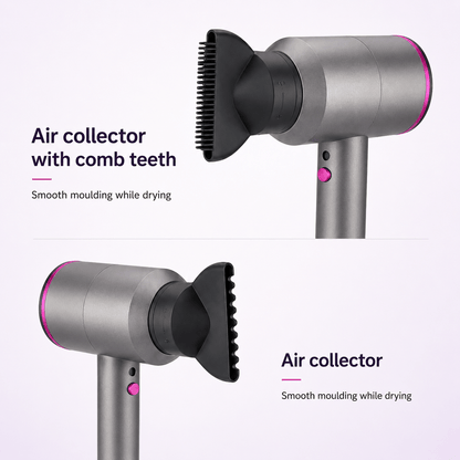 Fast Dry Hair Dryer with Diffuser & Styling Attachments