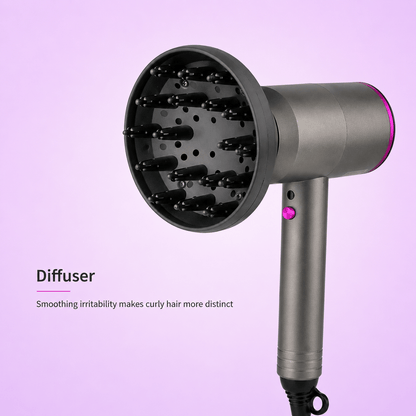 Fast Dry Hair Dryer with Diffuser & Styling Attachments