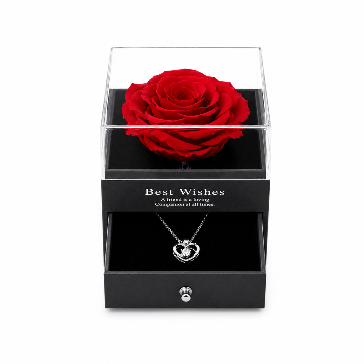 Handmade Eternal Rose Jewelry Box – Gift for Mom, Wife, Girlfriend on Birthdays, Valentine’s Day & Anniversaries