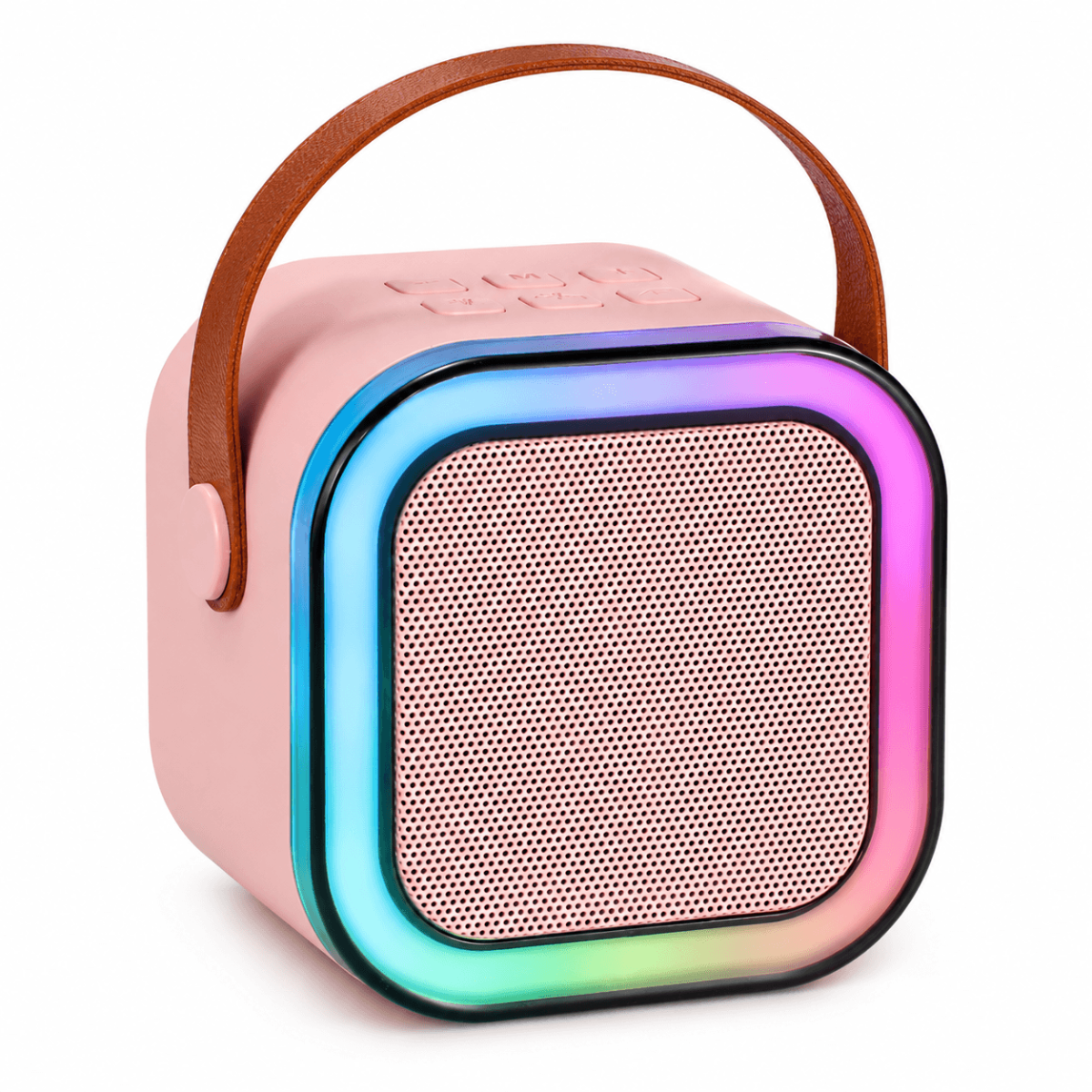 Mini Bluetooth Karaoke Speaker with LED Lights & Dual Wireless Microphones