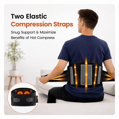 Infrared Heating Massage Belt for Abdomen & Lower Back – Adjustable Vibration