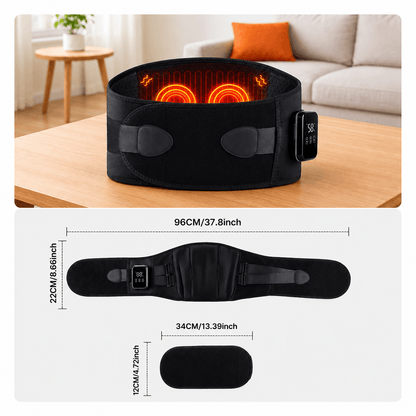 Infrared Heating Massage Belt for Abdomen & Lower Back – Adjustable Vibration