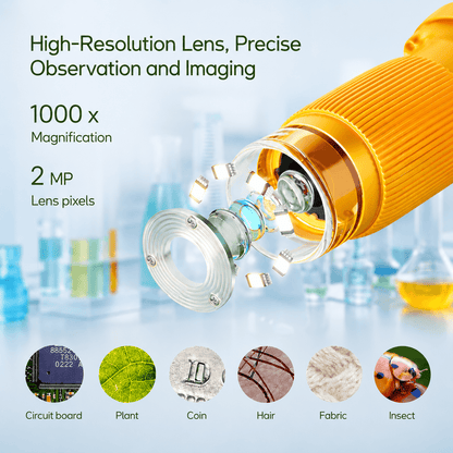 Kids Digital Microscope – HD Screen, Photo & Video Recording