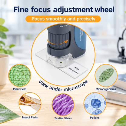 Kids Pocket Microscope – 60x–120x Zoom, Portable & Educational