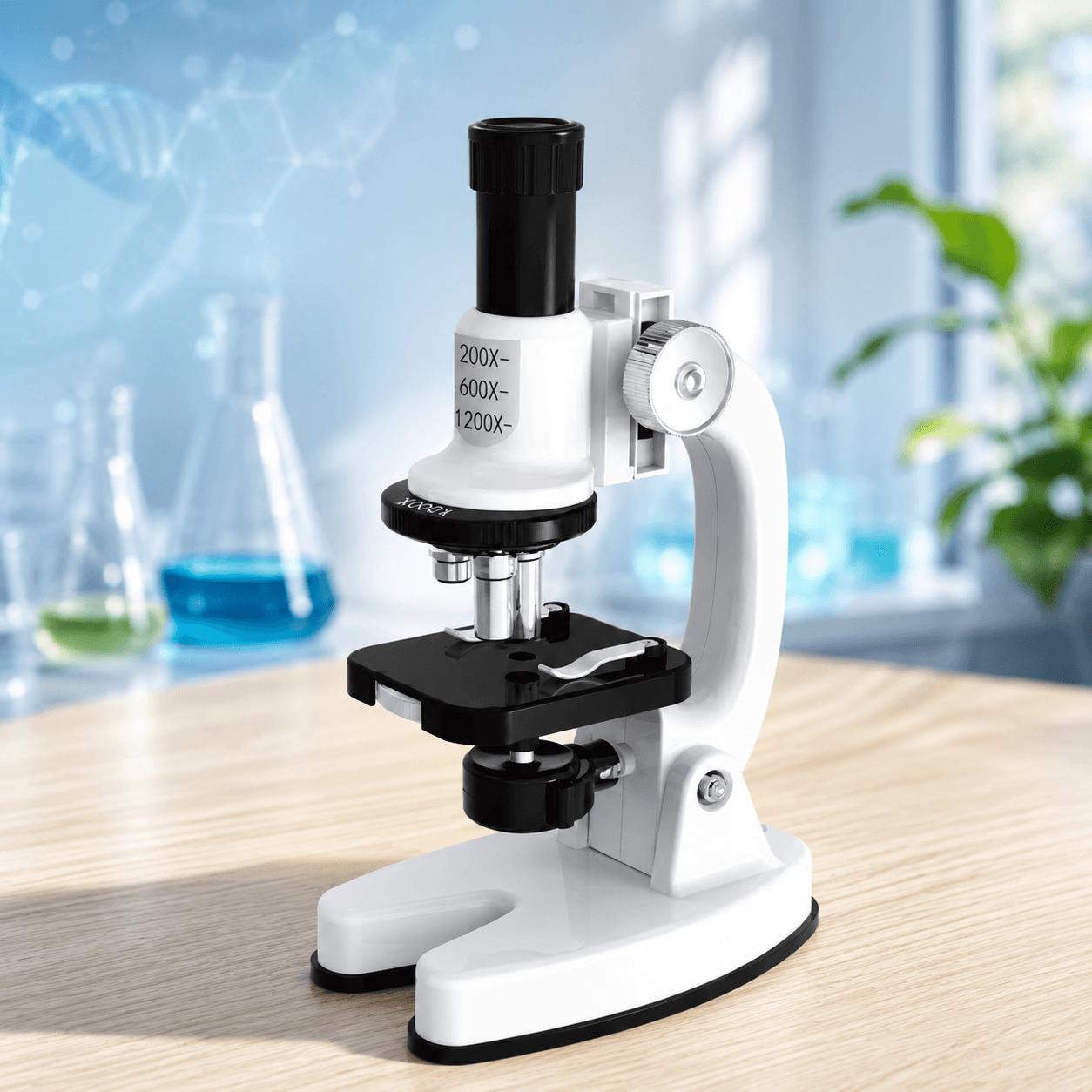 Kids Science Microscope – 3 Lenses, Smartphone Adapter Included
