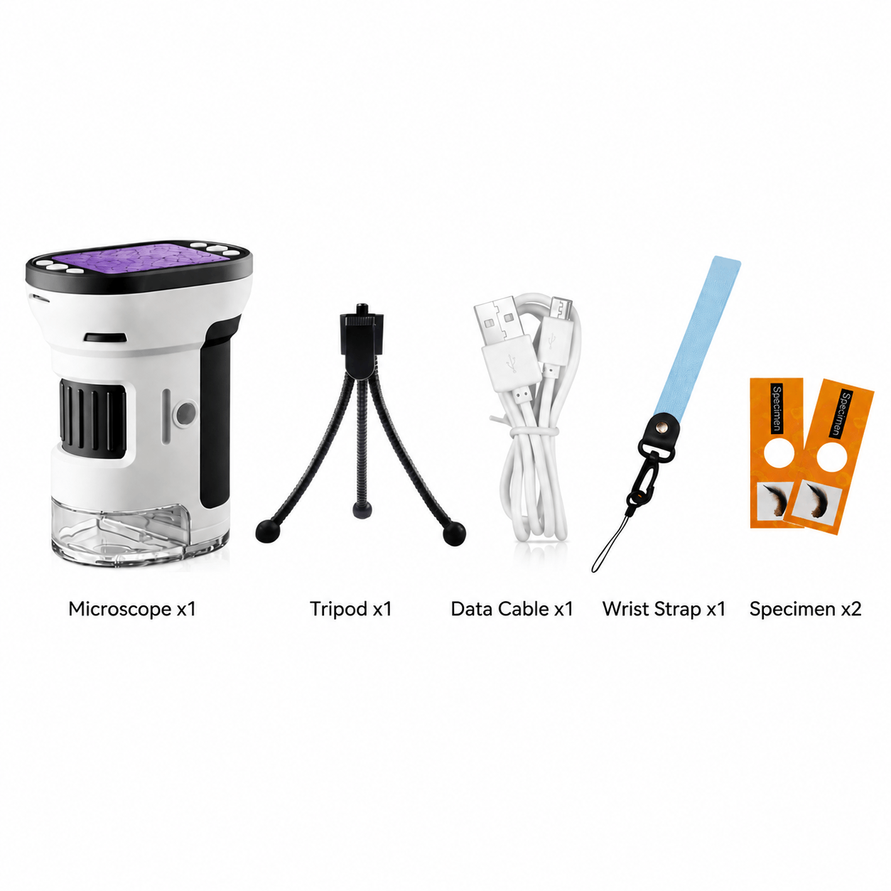 Kids HD Digital Microscope – LED Light, Handheld & Stand-Compatible