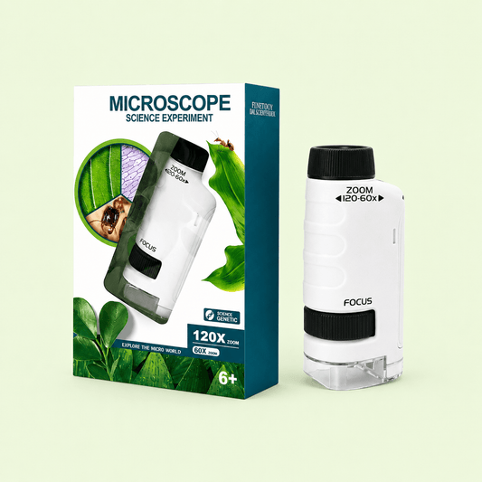 Kids Mini Microscope – 60x–180x Zoom, Portable & Educational