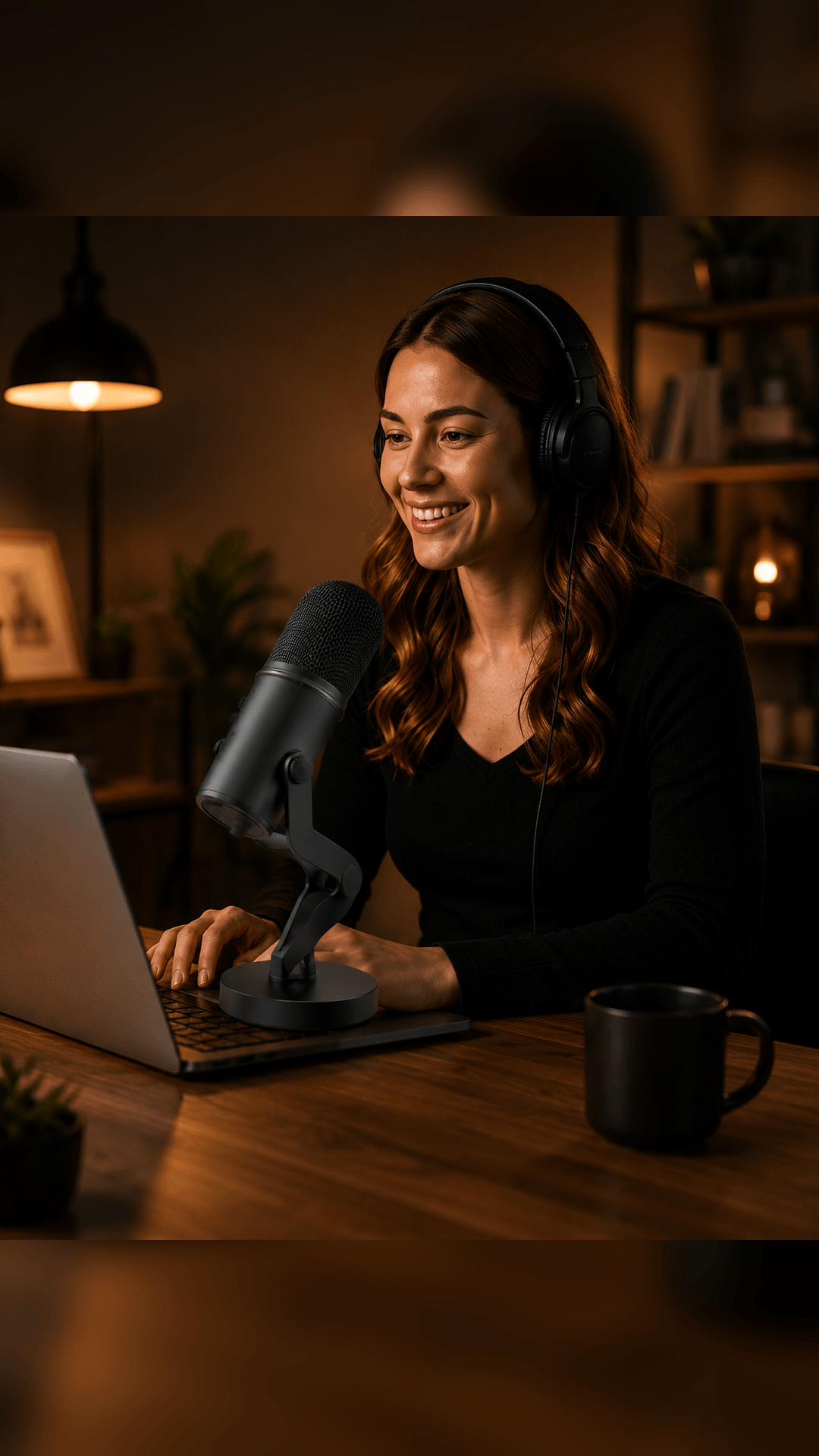 Pro USB Microphone with RGB Lighting – 4 Polar Patterns & 360° Rotation for Streaming & Recording