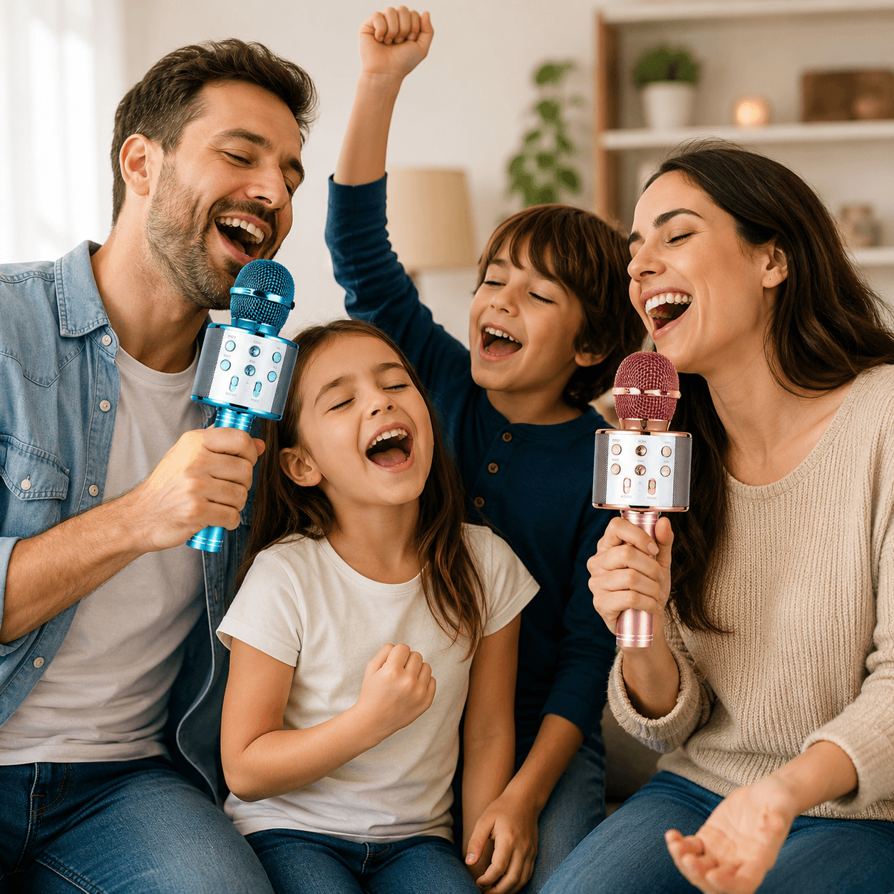 Wireless Bluetooth Karaoke Microphone with Speaker & Echo Control
