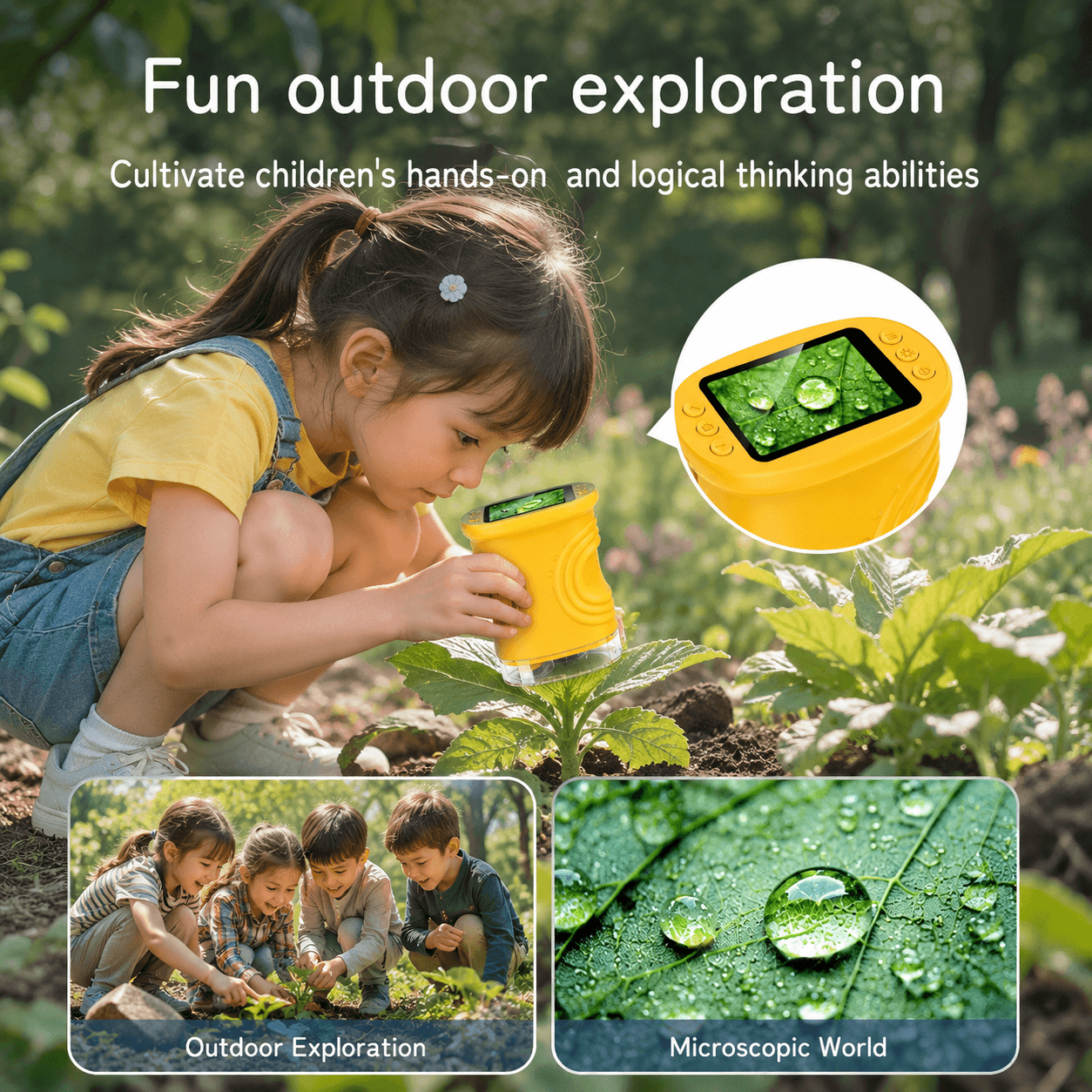 Kids Digital Microscope with 2MP Camera & 1000X Magnification