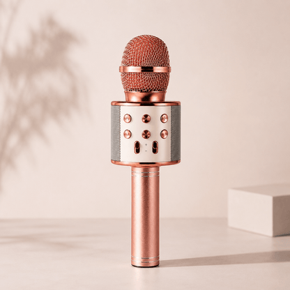 Wireless Bluetooth Karaoke Microphone with Speaker & Echo Control