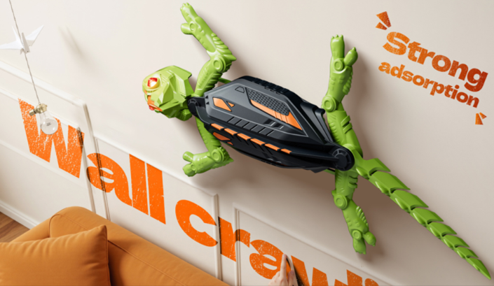 Remote Control Wall-Climbing Gecko Toy with 360° Movement