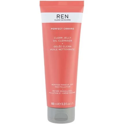 REN Clean Skincare Perfect Canvas Clean Jelly Oil Cleanser Tri-Phase Facial Cleanser 100ml