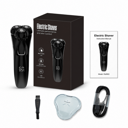 Men’s 4D Rotary Electric Shaver – Wet & Dry Rechargeable Razor