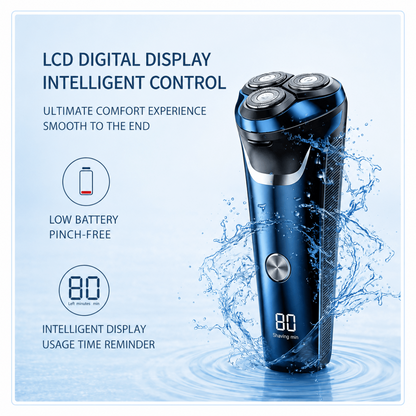 Smart 4D Electric Shaver – Wet & Dry, Fast-Charging, LED Display