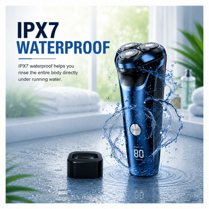 Smart 4D Electric Shaver – Wet & Dry, Fast-Charging, LED Display
