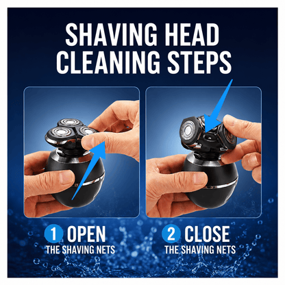 Men’s Waterproof Electric Shaver – 3D Floating Heads, Type-C Rechargeable, LED Display