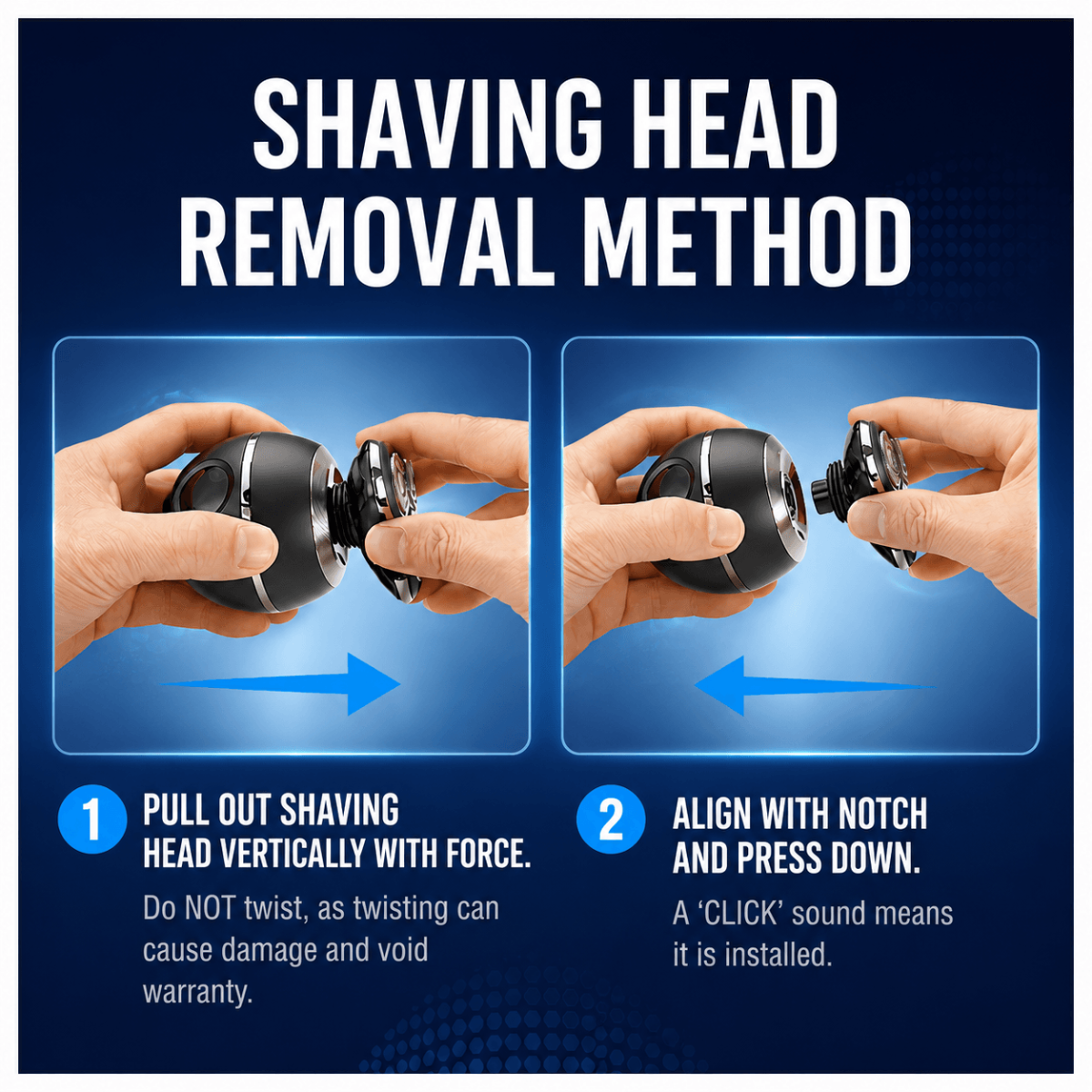 Men’s Waterproof Electric Shaver – 3D Floating Heads, Type-C Rechargeable, LED Display