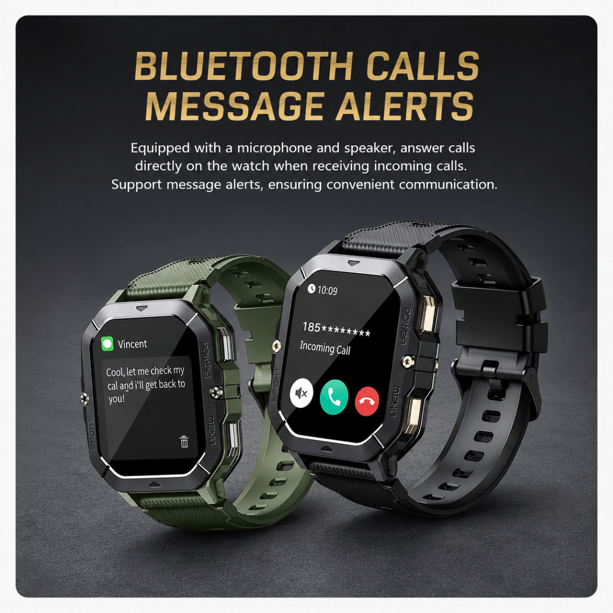 Men’s Multi-Sport Smartwatch – Bluetooth Calls, Fitness & Health Tracker