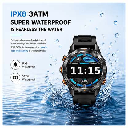 Outdoor Smartwatch with Strong Light – Bluetooth Calls, Fitness & Sleep Tracker