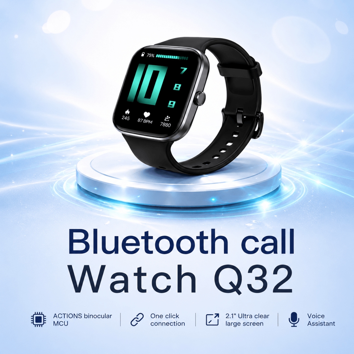 Bluetooth Calling Smart Watch with Health Monitor & Sports Modes
