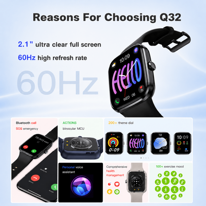 Bluetooth Calling Smart Watch with Health Monitor & Sports Modes