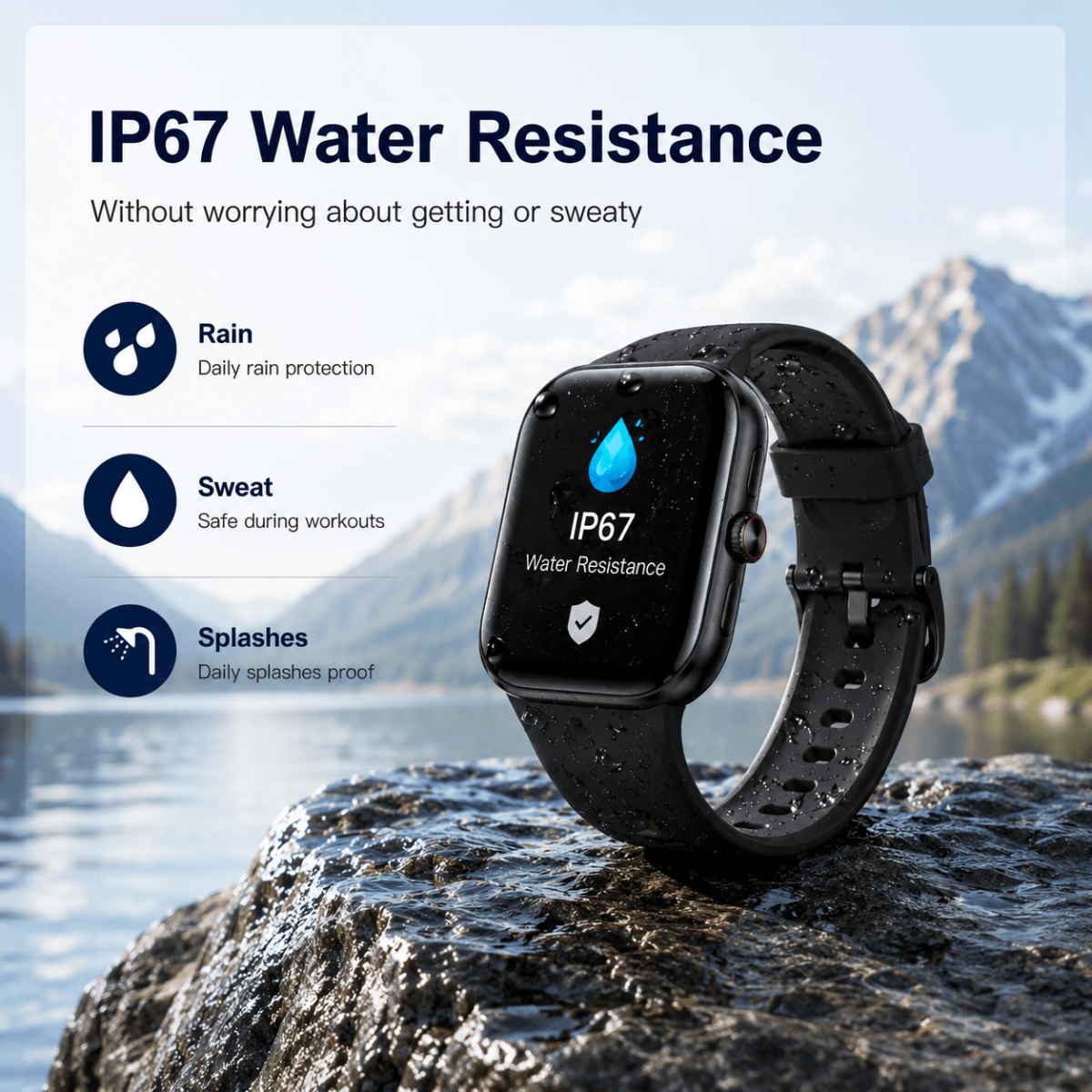 Bluetooth Calling Smart Watch with Health Monitor & Sports Modes
