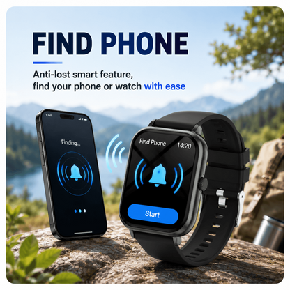 Outdoor Smartwatch – Bluetooth Calls, Activity & Sleep Tracker