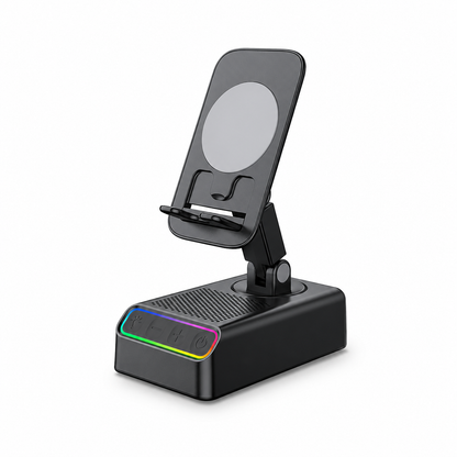 3000mAh Wireless Speaker Phone Stand – Bluetooth Audio & Adjustable Holder