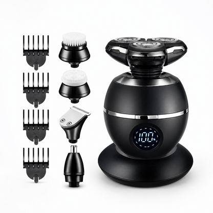 Men’s Waterproof Electric Shaver – 3D Floating Heads, Type-C Rechargeable, LED Display