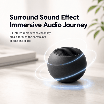 Mini Bluetooth Speaker – Hi-Fi Stereo Sound, IPX5 Waterproof & TWS Pairing