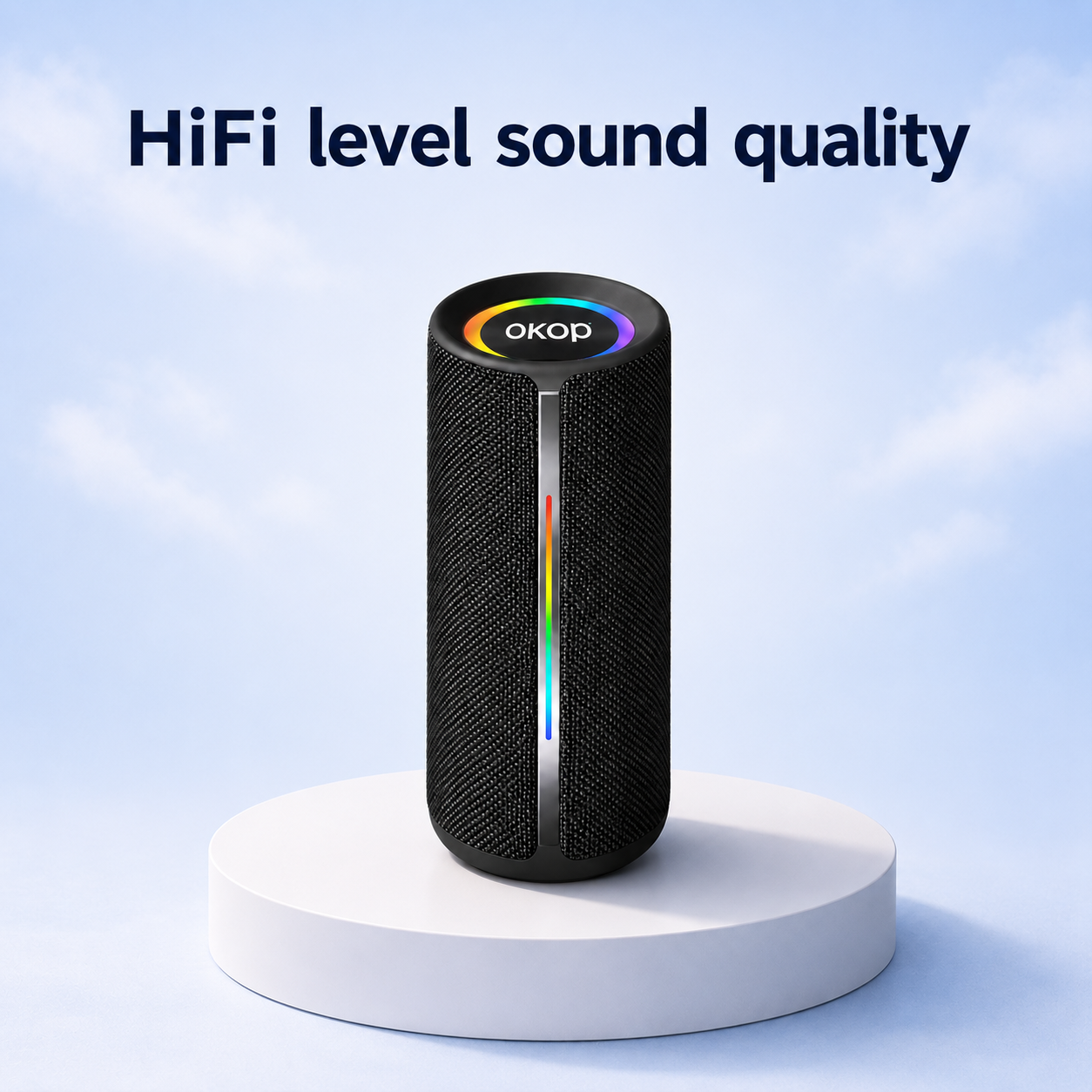 Portable Bluetooth Speaker – TWS Stereo, HiFi Sound & Long Battery Life
