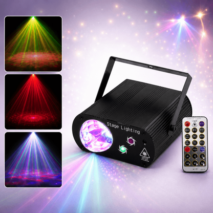 LED Party Stage Light, RGB Laser Projector with Remote Control.