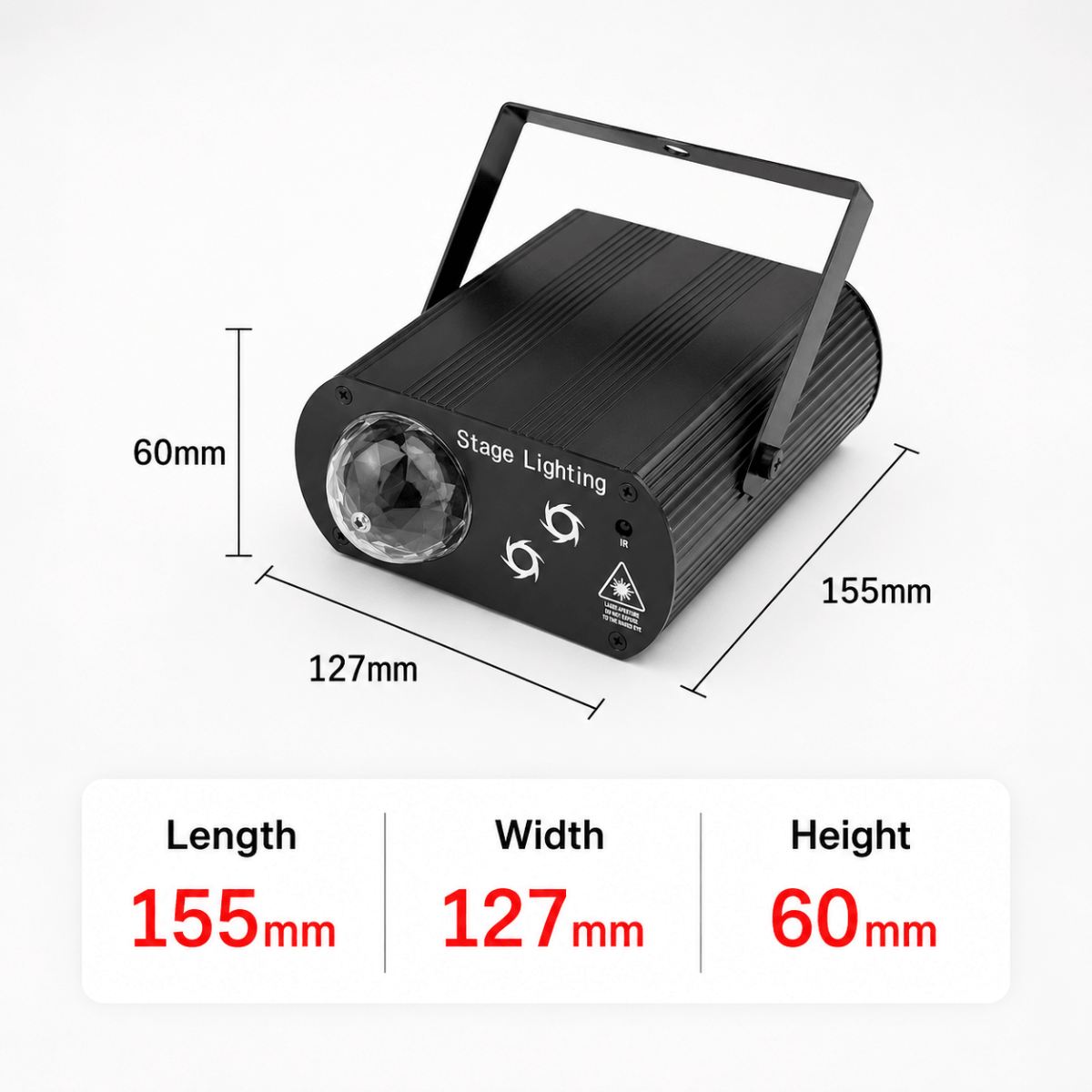 LED Party Stage Light, RGB Laser Projector with Remote Control.