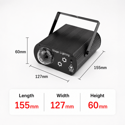 LED Party Stage Light, RGB Laser Projector with Remote Control.