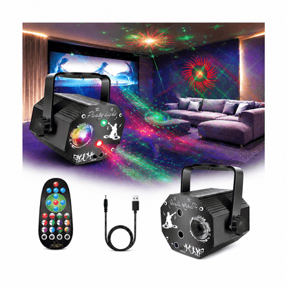 Sound-Activated Disco Party Stage Lights, DJ Strobe & Stage Effects, USB 5V 2A
