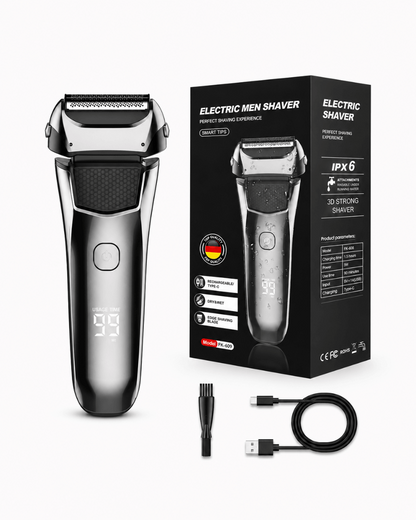 Premium Men’s Electric Shaver – LED Display, Wet & Dry Use.