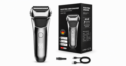 Premium Men’s Electric Shaver – LED Display, Wet & Dry Use.