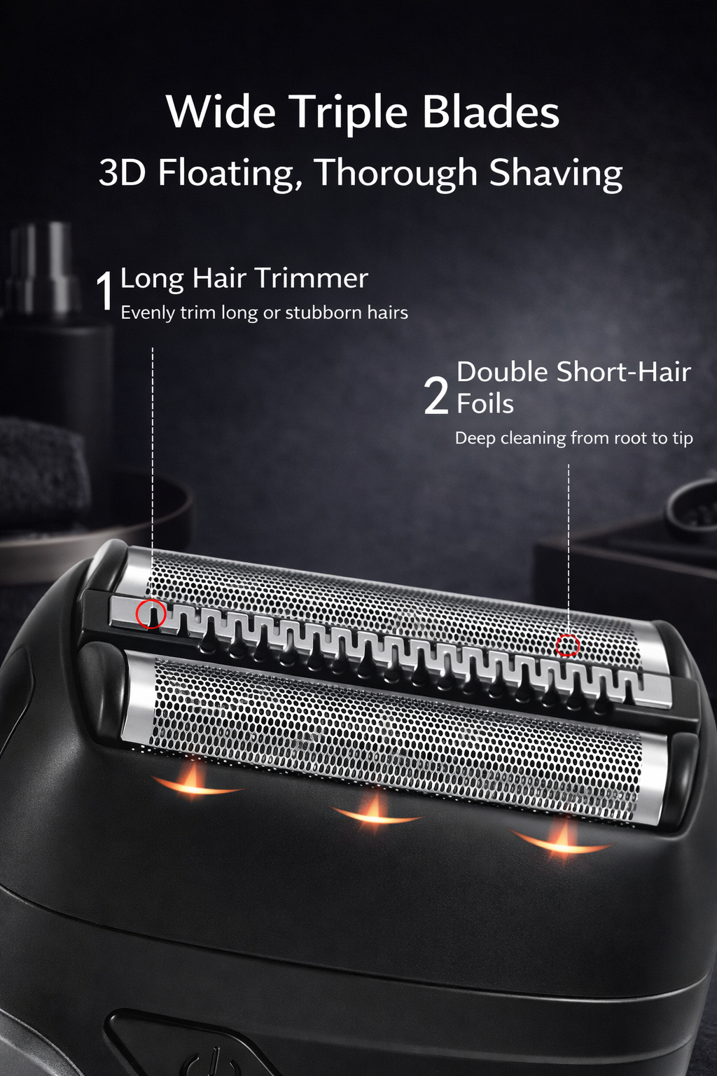 Mini Electric Shaver for Men – USB-C Wet & Dry Triple Blade Razor